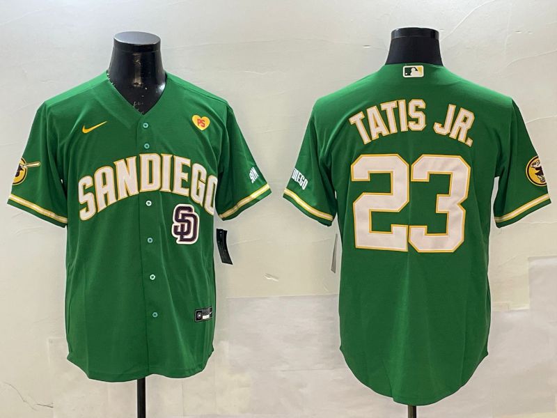 Men San Diego Padres 23 Tatis jr Green Jointly Name Game Nike 2025 MLB Jersey style 6